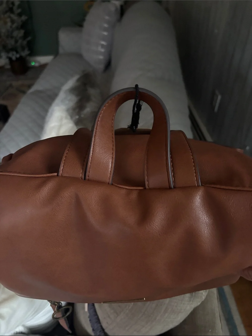 Frye Walnut Brown Leather Convertible Men’s Backpack - Tan